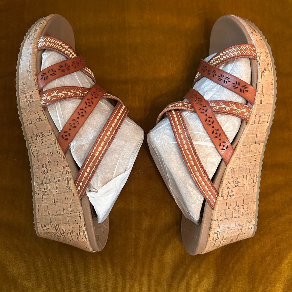 Skechers Beverlee Wedge Sandals 9.5 - Picture 5 of 10